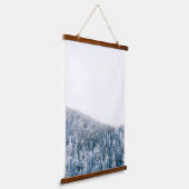 winterbos met sneeuwbedekking hangend wandkleed (Gebogen)