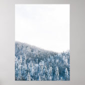 winterbos met sneeuwbedekking poster (Voorkant)
