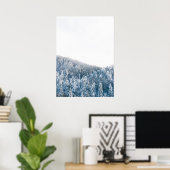 winterbos met sneeuwbedekking poster (Thuiskantoor)