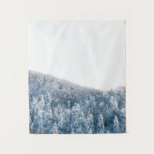 winterbos met sneeuwbedekking wandkleed (Voorkant)