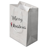 Winterbos met zonnestralen medium cadeauzakje (Achterkant Gekanteld)