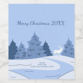 Winterbos Modern minimaal Wijn Etiket (Enkel label)