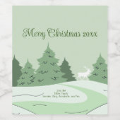 Winterbos Modern Wijn Etiket (Enkel label)