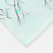 Winterbos (nertsgroen) fleece deken (Hoek)