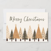 Winterbos Neutraal Twee Foto Kerstmis Feestdagenkaart (Voorkant)