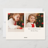 Winterbos Neutraal Twee Foto Kerstmis Feestdagenkaart (Achterkant)