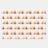 Winterbos neutrale kerstboom inpakpapier vel (Voorkant)