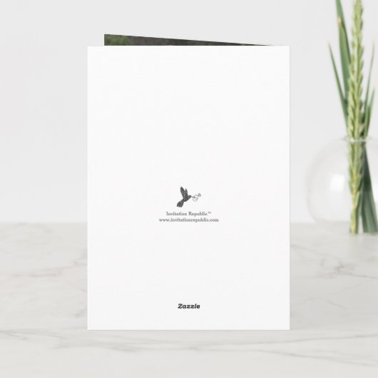 Winterbos "Prettige feestdagen" feestelijke kerstm Feestdagen Kaart (Achterkant)