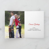 Winterbos "Prettige feestdagen" feestelijke kerstm Feestdagen Kaart (Binnen)