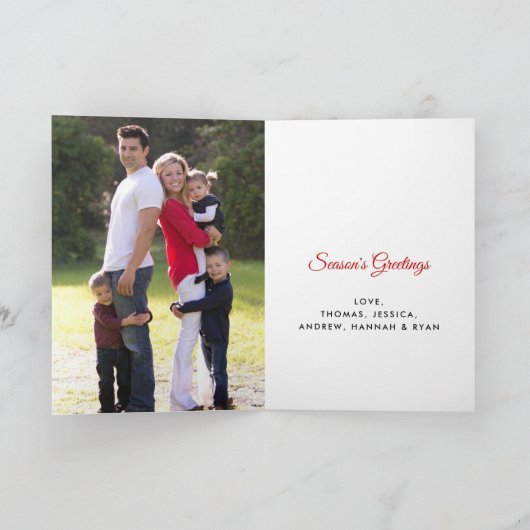 Winterbos "Prettige feestdagen" feestelijke kerstm Feestdagen Kaart (Binnen)