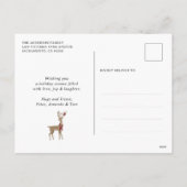 Winterbos Rendieren Paarse Vrolijke Kerstmis Feestdagenkaart (Achterkant)