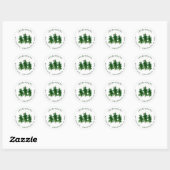 Winterbos Retouradres Klassieke Ronde Sticker (Vel)