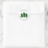 Winterbos Retouradres Klassieke Ronde Sticker (Tas)