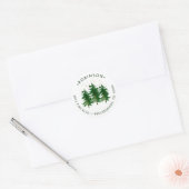 Winterbos Retouradres Klassieke Ronde Sticker (Envelop)
