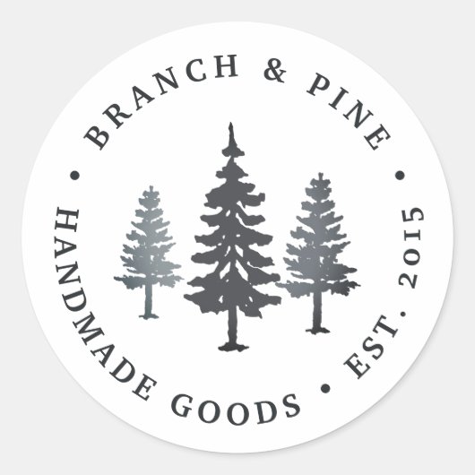 Winterbos Ronde Sticker (Voorkant)