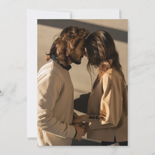 Winterbos | Rustige lichten Foto opslaan Datum Save The Date (Achterkant)