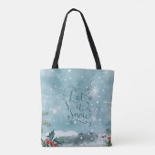 Winterbos scene, vos kerst Tas (Achterkant)