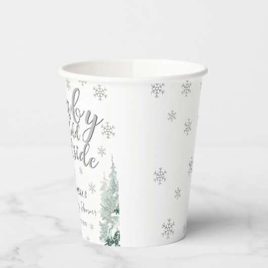 Winterbos Schattigee Fawn Baby shower papier cup Papieren Bekers (Links)