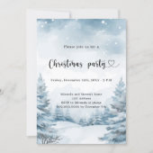 Winterbos sneeuw Kerstfeest Kaart (Voorkant)