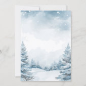 Winterbos sneeuw Kerstfeest Kaart (Achterkant)