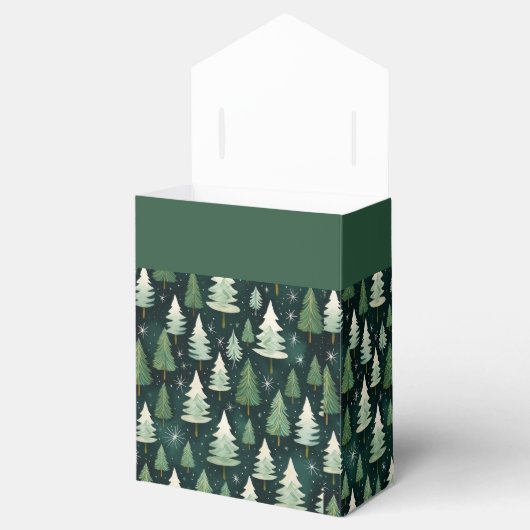 Winterbos & Sneeuwvlok Gepersonaliseerd bijengesch Bedankdoosjes (Geopend)