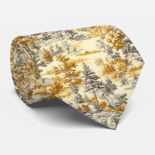 Winterbos Toile de Jouy-patroon (11) Stropdas
