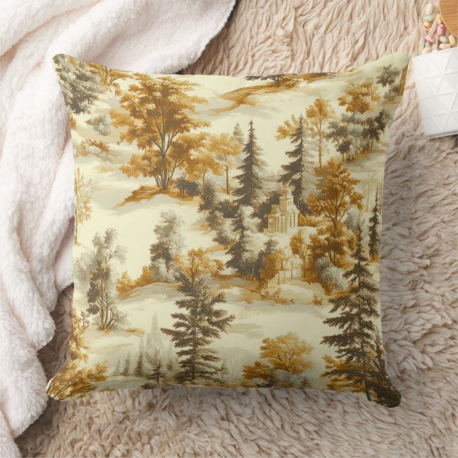 Winterbos Toile de Jouy-patroon (13) Kussen (Deken)