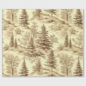Winterbos Toile de Jouy-patroon (2) Cadeaupapier (Vlak)