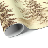 Winterbos Toile de Jouy-patroon (2) Cadeaupapier (Rol Hoek)