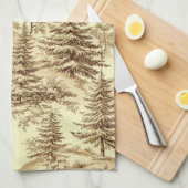 Winterbos Toile de Jouy-patroon (2) Theedoek (Quarter Fold)