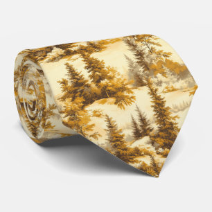 Winterbos Toile de Jouy-patroon (9) Stropdas