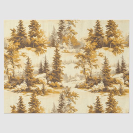Winterbos Toile de Jouy-patroon (9) Tissuepapier (Voorkant)