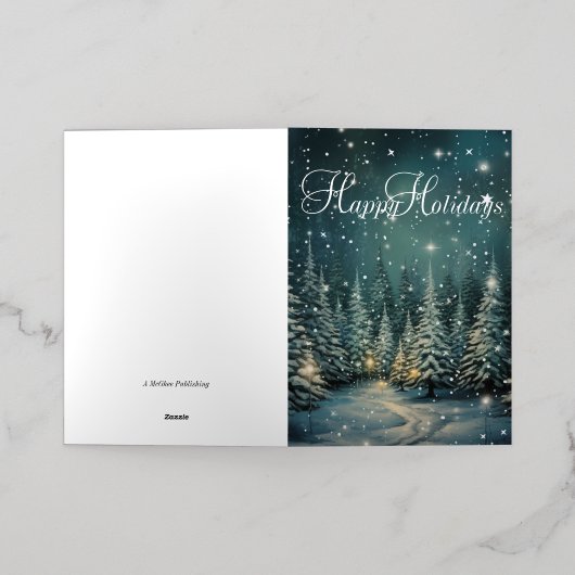 Winterbos vakantie Kaart (Buiten Laag)