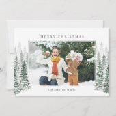 Winterbos vakantie Kaart (Voorkant)