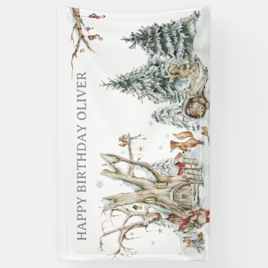 Winterbos | Verblijfsdag Spandoek (Verticaal)