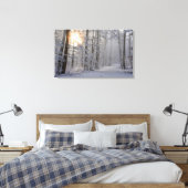 winterbos verpakt canvas afdruk (Insitu (Slaapkamer))
