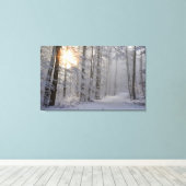winterbos verpakt canvas afdruk (Insitu (Houten vloer))