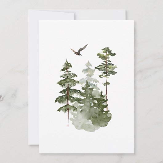 Winterbos Vier het seizoen open huis Kaart (Achterkant)