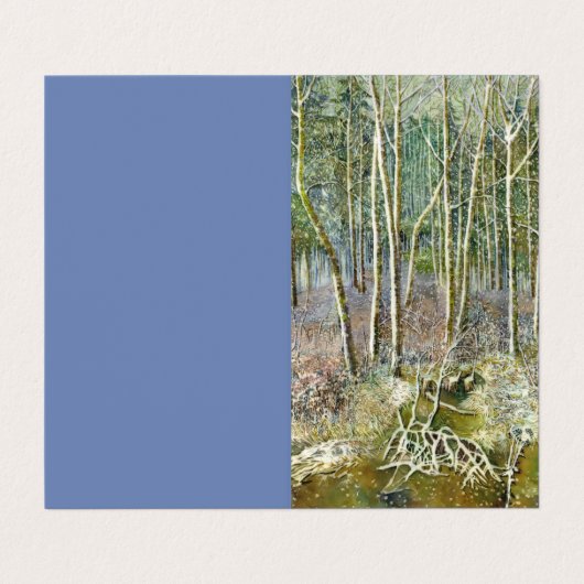 winterbos visitekaartje (Buitenkant ongevouwen)