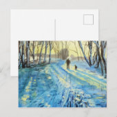 Winterbos wandelen "De twee van ons" Briefkaart (Voorkant / Achterkant)