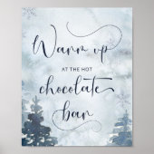Winterbos warm op bij de warme chocoladebar poster (Voorkant)