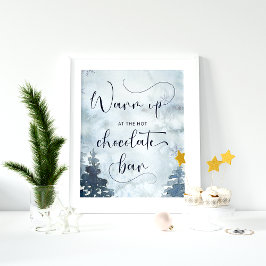 Winterbos warm op bij de warme chocoladebar poster