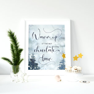 Winterbos warm op bij de warme chocoladebar poster