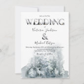 Winterbos waterverf bruiloft kaart (Voorkant)