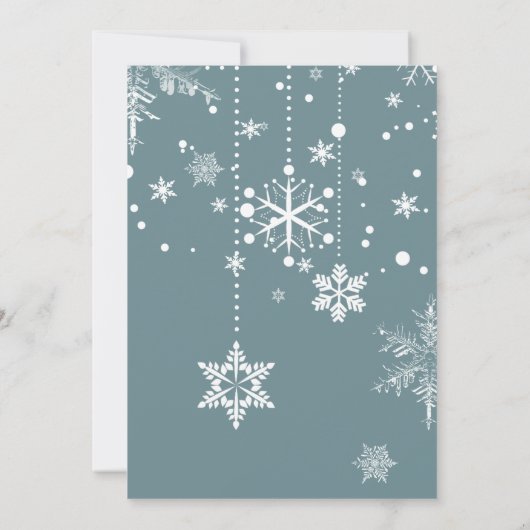 Winterbos Waterverf Grijs Baby shower Invitat Kaart (Achterkant)