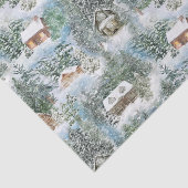 Winterbos Waterverf Kersthutten Tissuepapier (Detail)