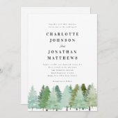 winterbos Waterverf voor de bosbouw Kaart (Voorkant / Achterkant)