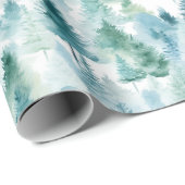 Winterbos waterverven cadeaupapier (Rol Hoek)