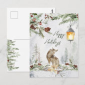 Winterbosareaal, Briefkaart met wolf (Voorkant / Achterkant)