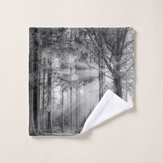 Winterbosbomen #10 bad handdoek (Wasdoekje)